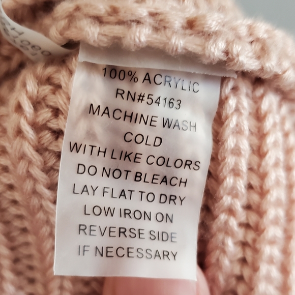 Calvin Klein Pink Knit Cowl Neck Oversized Sweater - Picture 5 of 5